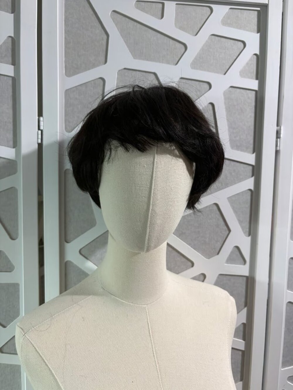Pixie Cut 100% Virgin Human Hair Wig Black Color 150% Density